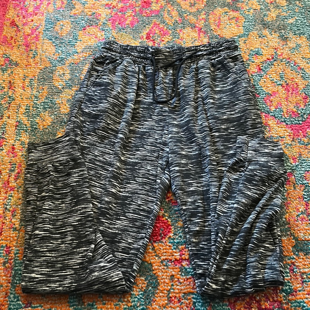Black and white jogger sweatpants very soft material size M